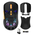 SOLAKAKA SM802 Ultra-light 2.4GHz + BT + Wired Tri-mode Wireless Mouse, SM802
