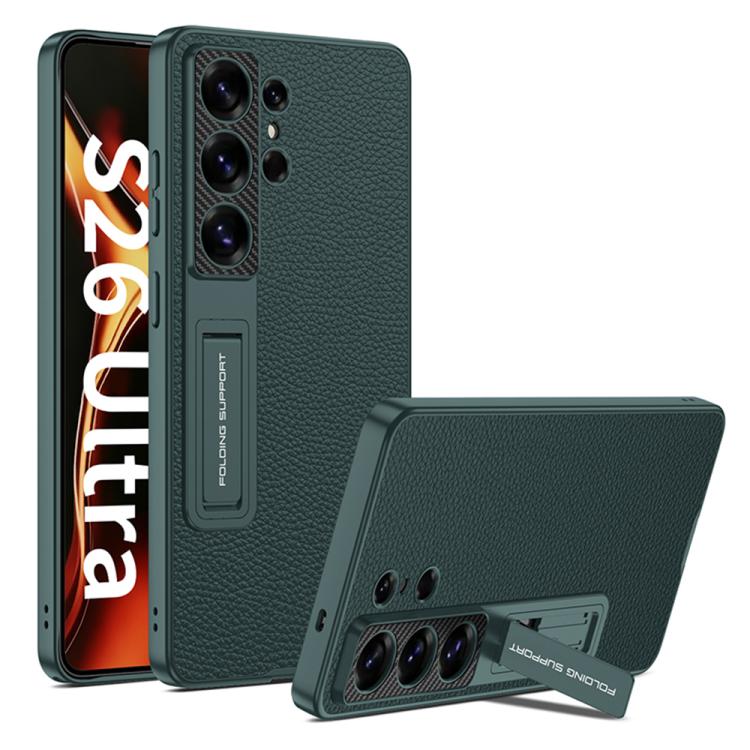 Custodia per telefono GKK in pelle con regolatore meccanico per ingranaggi., For Samsung Galaxy S26 Ultra 5G