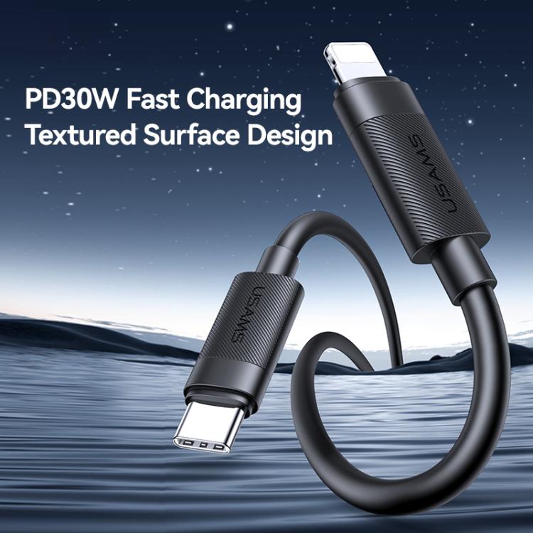 Cavo dati USAMS SJ781 U94 da USB-C / Type-C a 8 pin con ricarica rapida PD30W, 1m