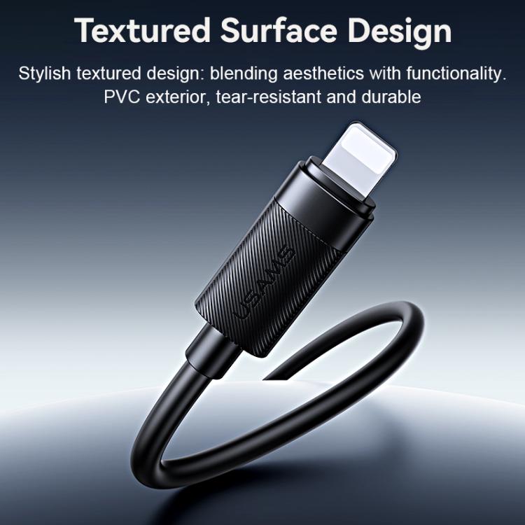 Cavo dati USAMS SJ781 U94 da USB-C / Type-C a 8 pin con ricarica rapida PD30W, 1m