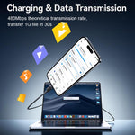 Cavo dati USAMS SJ781 U94 da USB-C / Type-C a 8 pin con ricarica rapida PD30W, 1m