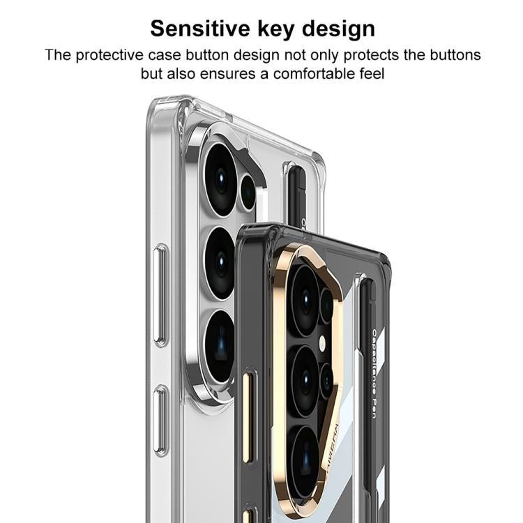 Custodia per telefono GKK Space Series con airbag, copertura completa, scomparto per penna e stilo., For Samsung Galaxy S26 Ultra 5G