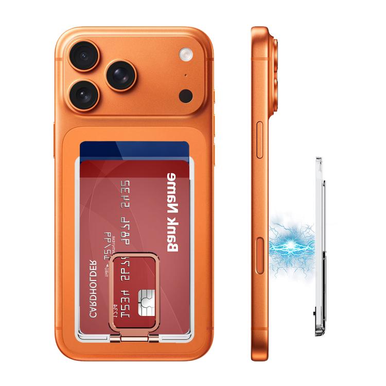 XDcase Slot magnetico posteriore per carte con supporto per iPhone/Galaxy e altri dispositivi