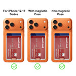 XDcase Slot magnetico posteriore per carte con supporto per iPhone/Galaxy e altri dispositivi