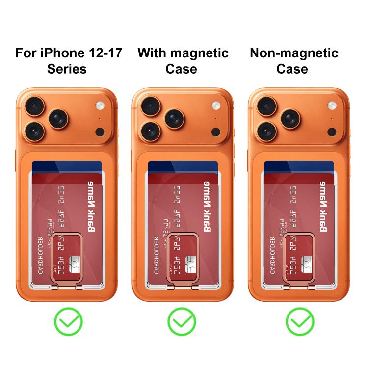 XDcase Slot magnetico posteriore per carte con supporto per iPhone/Galaxy e altri dispositivi