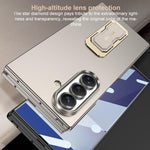 Custodia per telefono GKK con cinturino da polso ultra sottile integrato e supporto girevole a copertura totale., For Samsung Galaxy Z TriFold