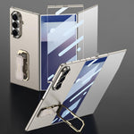 Custodia per telefono GKK con cinturino da polso ultra sottile integrato e supporto girevole a copertura totale., For Samsung Galaxy Z TriFold