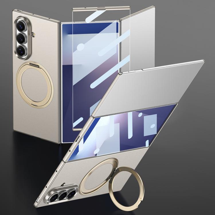 GKK - Cornice integrale integrata, custodia magnetica ultrasottile per telefono con supporto girevole, For Samsung Galaxy Z TriFold