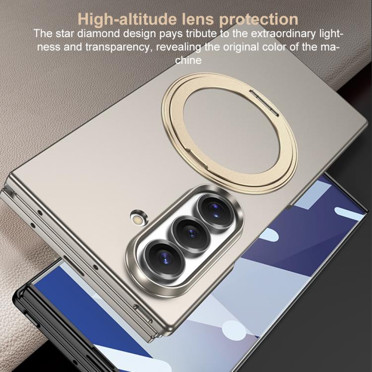 GKK - Cornice integrale integrata, custodia magnetica ultrasottile per telefono con supporto girevole, For Samsung Galaxy Z TriFold