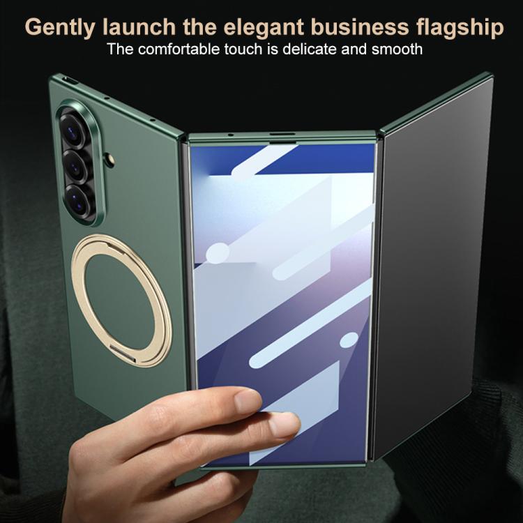 GKK - Cornice integrale integrata, custodia magnetica ultrasottile per telefono con supporto girevole, For Samsung Galaxy Z TriFold