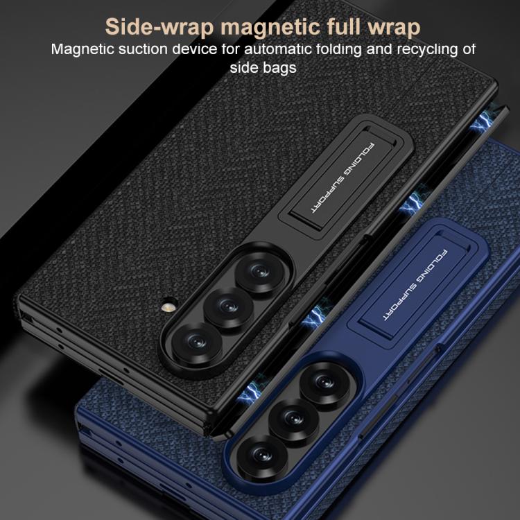 Custodia a libro magnetica GKK a copertura totale con supporto multiuso, For Samsung Galaxy Z TriFold
