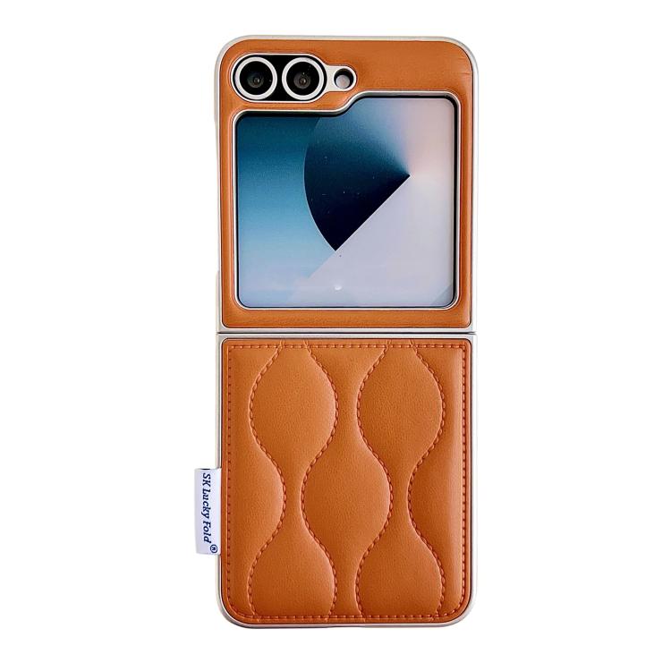 Custodia per telefono con texture effetto giacca imbottita, For Samsung Galaxy Z Flip6/7 FE, For Samsung Galaxy Z Fold7 5G