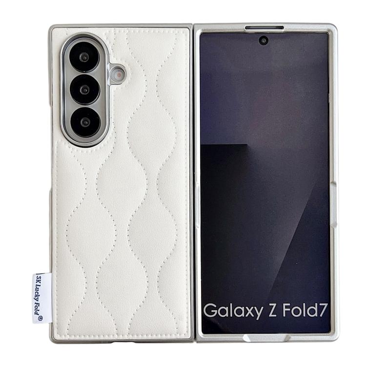 Custodia per telefono con texture effetto giacca imbottita, For Samsung Galaxy Z Flip6/7 FE, For Samsung Galaxy Z Fold7 5G