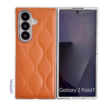 Custodia per telefono con texture effetto giacca imbottita, For Samsung Galaxy Z Flip6/7 FE, For Samsung Galaxy Z Fold7 5G