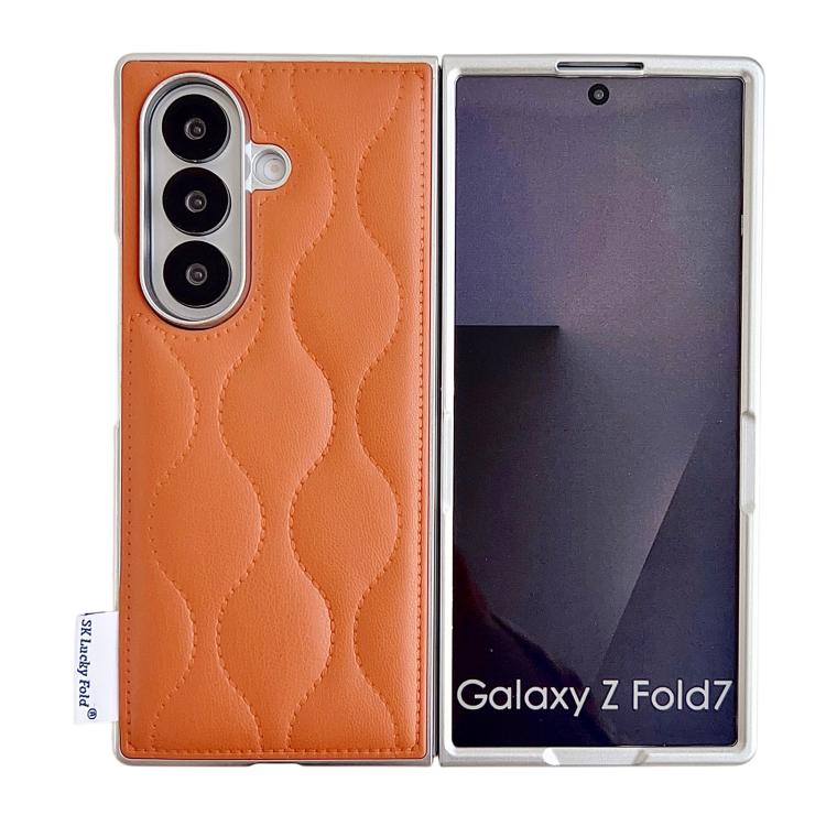 Custodia per telefono con texture effetto giacca imbottita, For Samsung Galaxy Z Flip6/7 FE, For Samsung Galaxy Z Fold7 5G