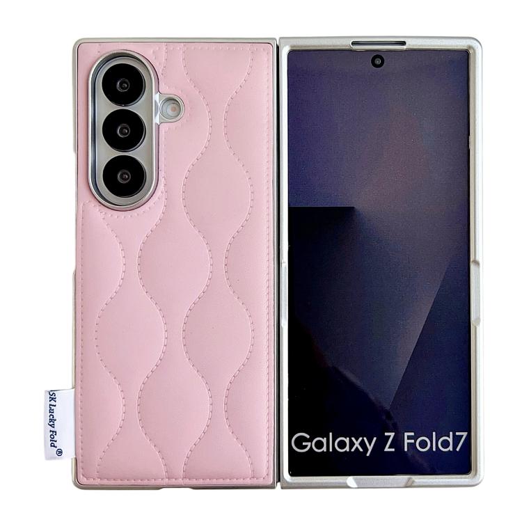 Custodia per telefono con texture effetto giacca imbottita, For Samsung Galaxy Z Flip6/7 FE, For Samsung Galaxy Z Fold7 5G