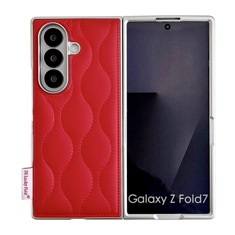 Custodia per telefono con texture effetto giacca imbottita, For Samsung Galaxy Z Flip6/7 FE, For Samsung Galaxy Z Fold7 5G