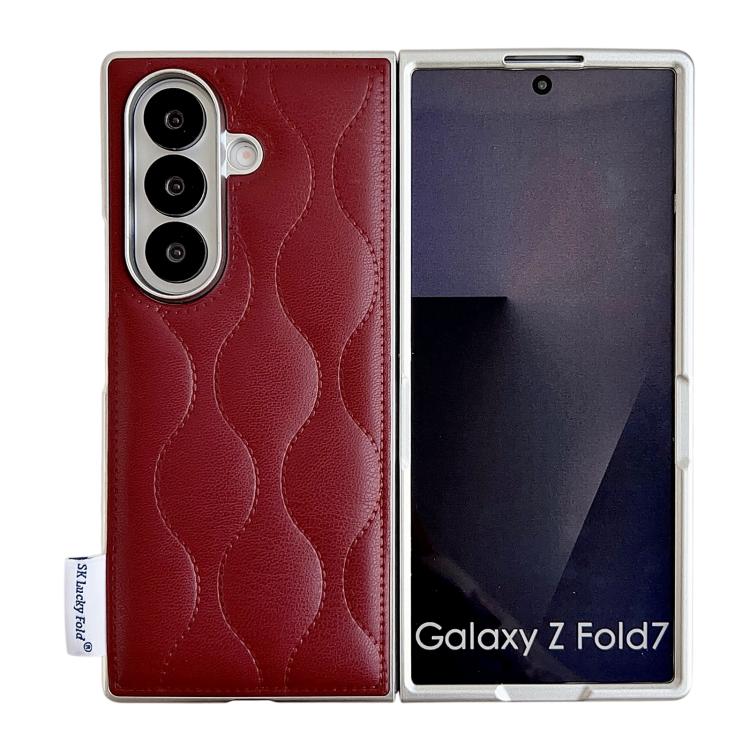 Custodia per telefono con texture effetto giacca imbottita, For Samsung Galaxy Z Flip6/7 FE, For Samsung Galaxy Z Fold7 5G