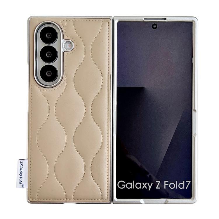 Custodia per telefono con texture effetto giacca imbottita, For Samsung Galaxy Z Flip6/7 FE, For Samsung Galaxy Z Fold7 5G