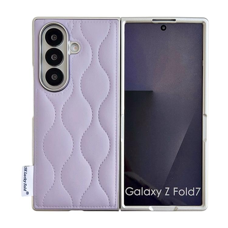 Custodia per telefono con texture effetto giacca imbottita, For Samsung Galaxy Z Flip6/7 FE, For Samsung Galaxy Z Fold7 5G