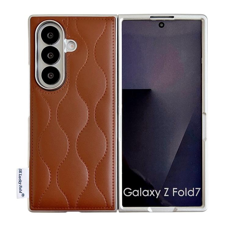Custodia per telefono con texture effetto giacca imbottita, For Samsung Galaxy Z Flip6/7 FE, For Samsung Galaxy Z Fold7 5G