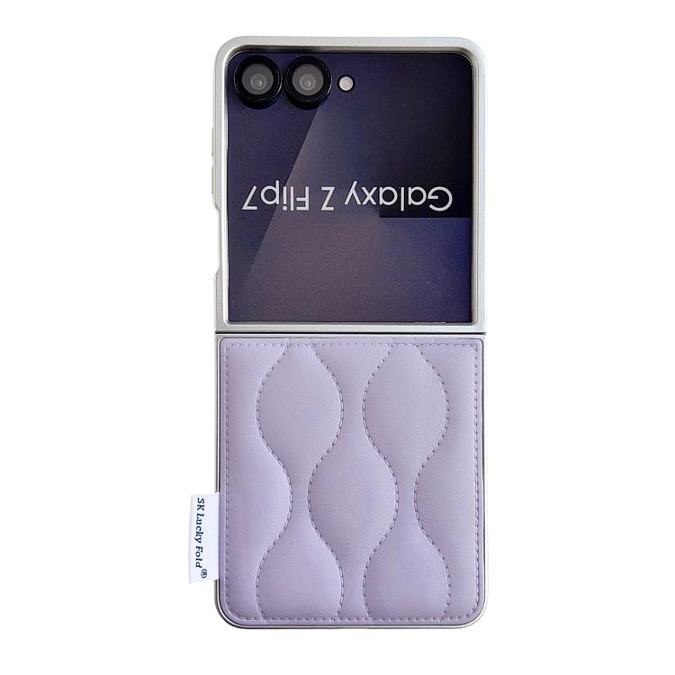 Custodia per telefono con texture effetto giacca imbottita, For Samsung Galaxy Z Flip7 5G, For Samsung Galaxy Z Flip5