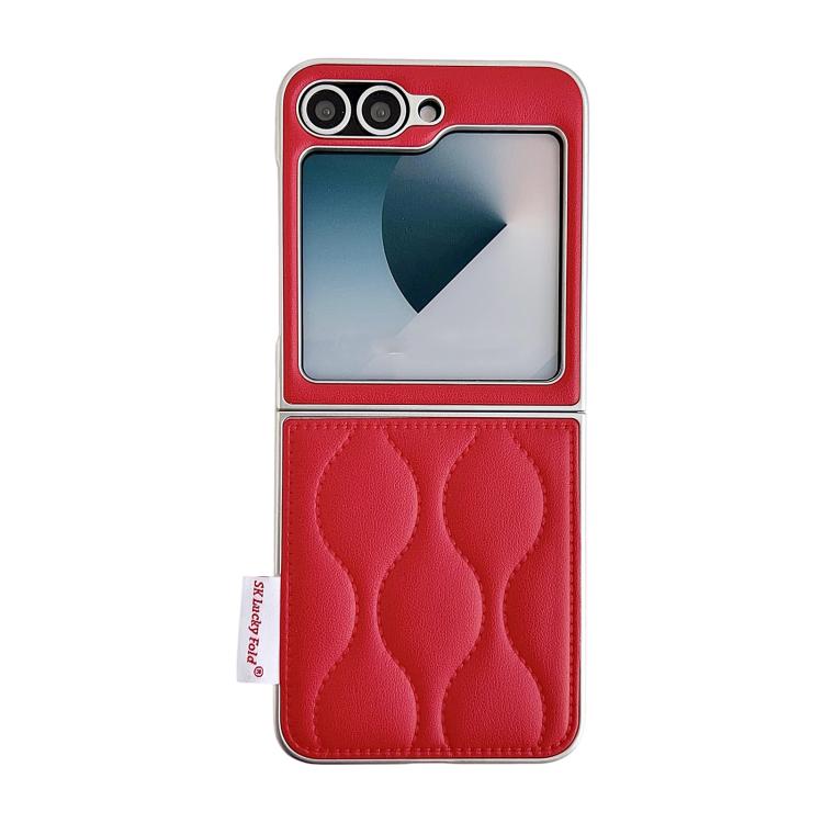 Custodia per telefono con texture effetto giacca imbottita, For Samsung Galaxy Z Flip7 5G, For Samsung Galaxy Z Flip5