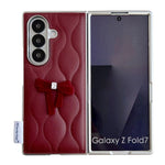 Custodia per telefono a forma di fiocco per giacca imbottita con cinturino da polso, For Samsung Galaxy Z Flip6/7 FE, For Samsung Galaxy Z Fold7 5G, For Samsung Galaxy Z Flip7 5G, For Samsung Galaxy Z Flip5