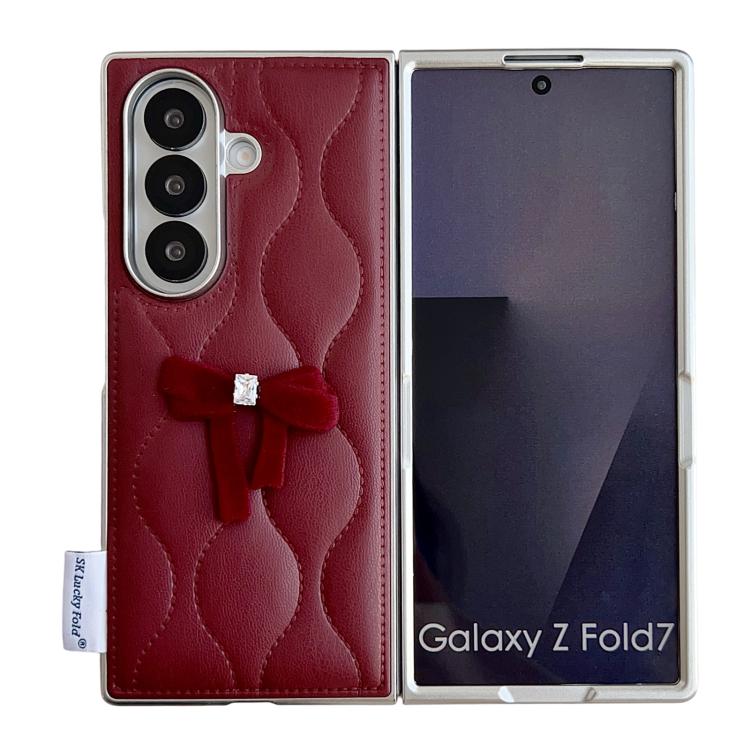 Custodia per telefono a forma di fiocco per giacca imbottita con cinturino da polso, For Samsung Galaxy Z Flip6/7 FE, For Samsung Galaxy Z Fold7 5G, For Samsung Galaxy Z Flip7 5G, For Samsung Galaxy Z Flip5