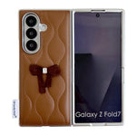 Custodia per telefono a forma di fiocco per giacca imbottita con cinturino da polso, For Samsung Galaxy Z Flip6/7 FE, For Samsung Galaxy Z Fold7 5G, For Samsung Galaxy Z Flip7 5G, For Samsung Galaxy Z Flip5