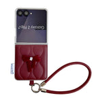 Custodia per telefono a forma di fiocco per giacca imbottita con cinturino da polso, For Samsung Galaxy Z Flip6/7 FE, For Samsung Galaxy Z Fold7 5G, For Samsung Galaxy Z Flip7 5G, For Samsung Galaxy Z Flip5