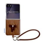 Custodia per telefono a forma di fiocco per giacca imbottita con cinturino da polso, For Samsung Galaxy Z Flip6/7 FE, For Samsung Galaxy Z Fold7 5G, For Samsung Galaxy Z Flip7 5G, For Samsung Galaxy Z Flip5