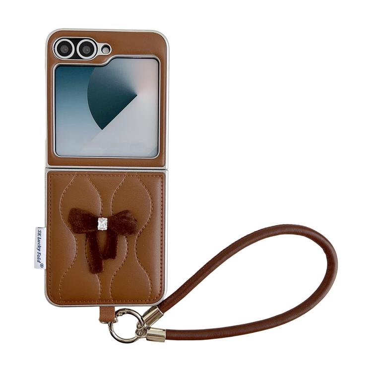 Custodia per telefono a forma di fiocco per giacca imbottita con cinturino da polso, For Samsung Galaxy Z Flip6/7 FE, For Samsung Galaxy Z Fold7 5G, For Samsung Galaxy Z Flip7 5G, For Samsung Galaxy Z Flip5