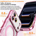Custodia per telefono magnetica in TPU con glitter e cornice ondulata a forma di stella e diamante elettroplaccato., For iPhone 17 Pro Max, For iPhone 17 Pro, For iPhone 17, For iPhone 16 Pro Max