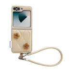 Custodia per telefono elegante con cinturino da polso, a forma di piumino., For Samsung Galaxy Z Flip6/7 FE, For Samsung Galaxy Z Fold7 5G, For Samsung Galaxy Z Flip7 5G, For Samsung Galaxy Z Flip5