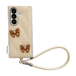 Custodia per telefono elegante con cinturino da polso, a forma di piumino., For Samsung Galaxy Z Flip6/7 FE, For Samsung Galaxy Z Fold7 5G, For Samsung Galaxy Z Flip7 5G, For Samsung Galaxy Z Flip5