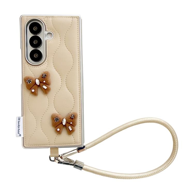 Custodia per telefono elegante con cinturino da polso, a forma di piumino., For Samsung Galaxy Z Flip6/7 FE, For Samsung Galaxy Z Fold7 5G, For Samsung Galaxy Z Flip7 5G, For Samsung Galaxy Z Flip5
