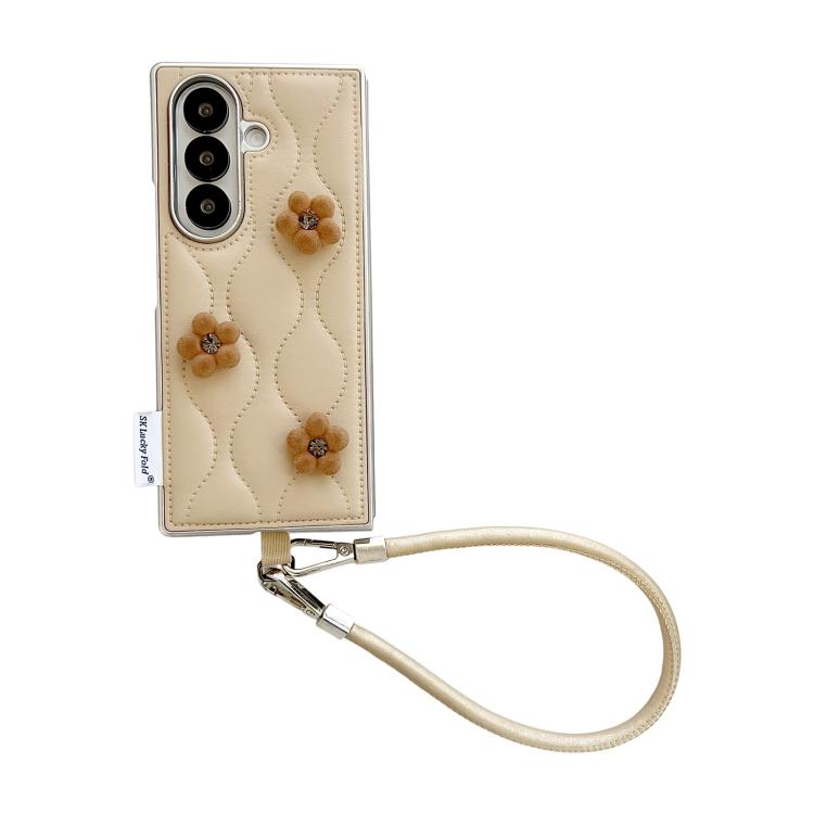 Custodia per telefono elegante con cinturino da polso, a forma di piumino., For Samsung Galaxy Z Flip6/7 FE, For Samsung Galaxy Z Fold7 5G, For Samsung Galaxy Z Flip7 5G, For Samsung Galaxy Z Flip5