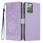 Custodia per telefono in ecopelle con stampa a rilievo di gatto sugli alberi, For Samsung Galaxy Note20, For Samsung Galaxy Note20 Ultra, For Samsung Galaxy S20 Ultra