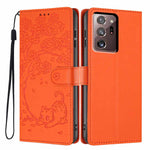 Custodia per telefono in ecopelle con stampa a rilievo di gatto sugli alberi, For Samsung Galaxy Note20, For Samsung Galaxy Note20 Ultra, For Samsung Galaxy S20 Ultra