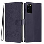 Custodia per telefono in ecopelle con stampa a rilievo di gatto sugli alberi, For Samsung Galaxy S20, For Samsung Galaxy S20+