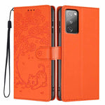 Custodia per telefono in ecopelle con stampa a rilievo di gatto sugli alberi, For Samsung Galaxy S23 5G, For Samsung Galaxy S20 FE, For Samsung Galaxy S22 Ultra 5G