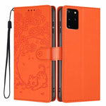 Custodia per telefono in ecopelle con stampa a rilievo di gatto sugli alberi, For Samsung Galaxy S20, For Samsung Galaxy S20+
