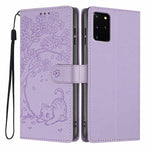 Custodia per telefono in ecopelle con stampa a rilievo di gatto sugli alberi, For Samsung Galaxy S20, For Samsung Galaxy S20+