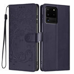 Custodia per telefono in ecopelle con stampa a rilievo di gatto sugli alberi, For Samsung Galaxy Note20, For Samsung Galaxy Note20 Ultra, For Samsung Galaxy S20 Ultra