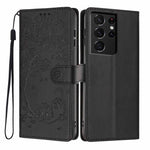 Custodia per telefono in ecopelle con stampa a rilievo di gatto sugli alberi, For Samsung Galaxy S21 5G, For Samsung Galaxy S21+ 5G, For Samsung Galaxy S21 Ultra 5G