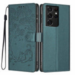 Custodia per telefono in ecopelle con stampa a rilievo di gatto sugli alberi, For Samsung Galaxy S21 5G, For Samsung Galaxy S21+ 5G, For Samsung Galaxy S21 Ultra 5G