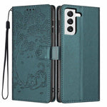 Custodia per telefono in ecopelle con stampa a rilievo di gatto sugli alberi, For Samsung Galaxy S22+ 5G, For Samsung Galaxy S22 5G, For Samsung Galaxy S21 FE 5G