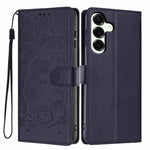 Custodia per telefono in ecopelle con stampa a rilievo di gatto sugli alberi, For Samsung Galaxy S23 FE 5G, For Samsung Galaxy S23 Ultra 5G, For Samsung Galaxy S23+ 5G