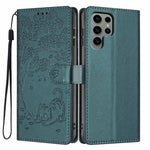 Custodia per telefono in ecopelle con stampa a rilievo di gatto sugli alberi, For Samsung Galaxy S23 FE 5G, For Samsung Galaxy S23 Ultra 5G, For Samsung Galaxy S23+ 5G
